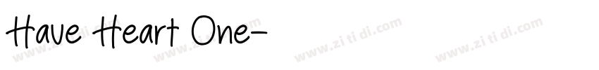 Have Heart One字体转换